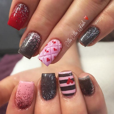 Valentine's Day Themed Nails
