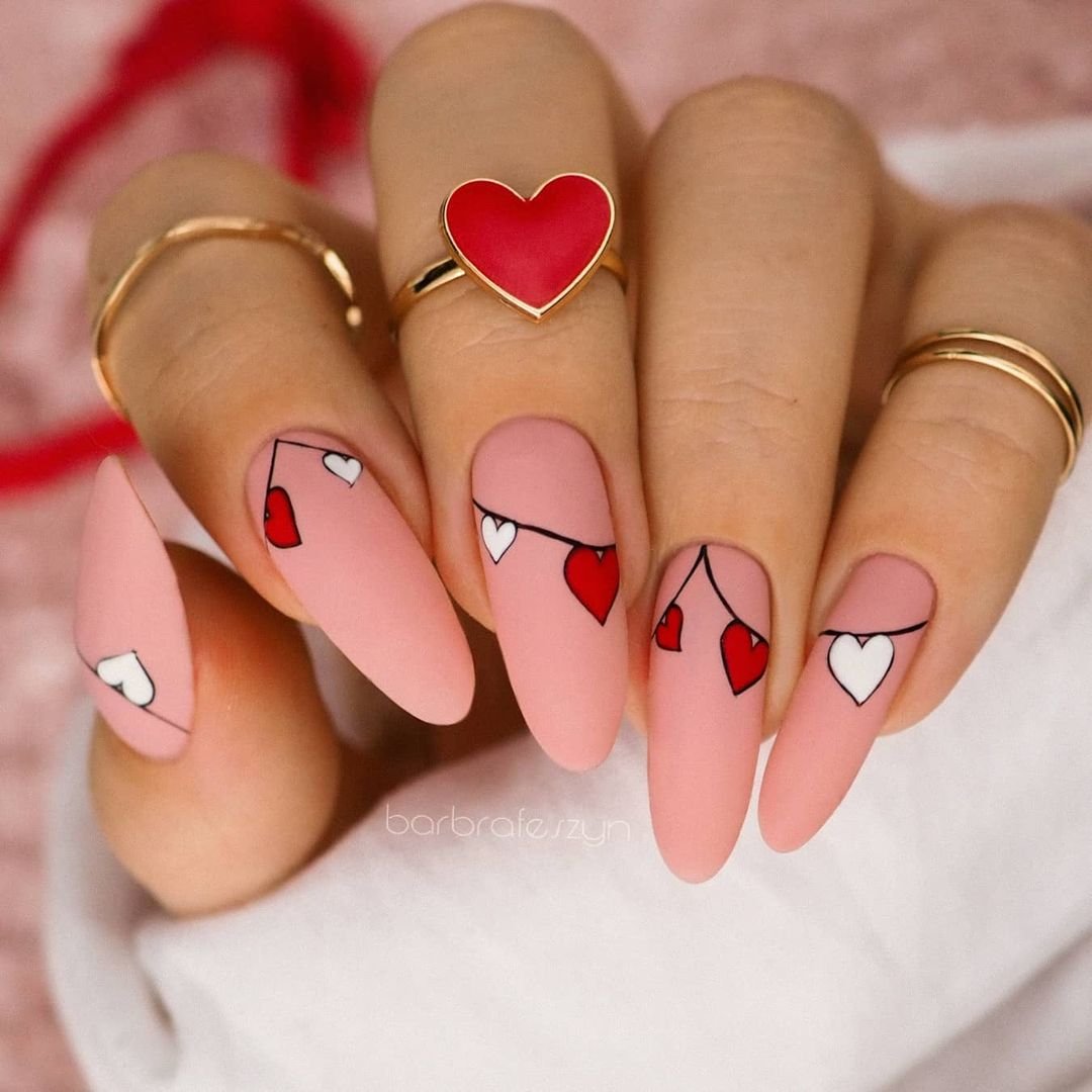 Stylish Heart Nail Art