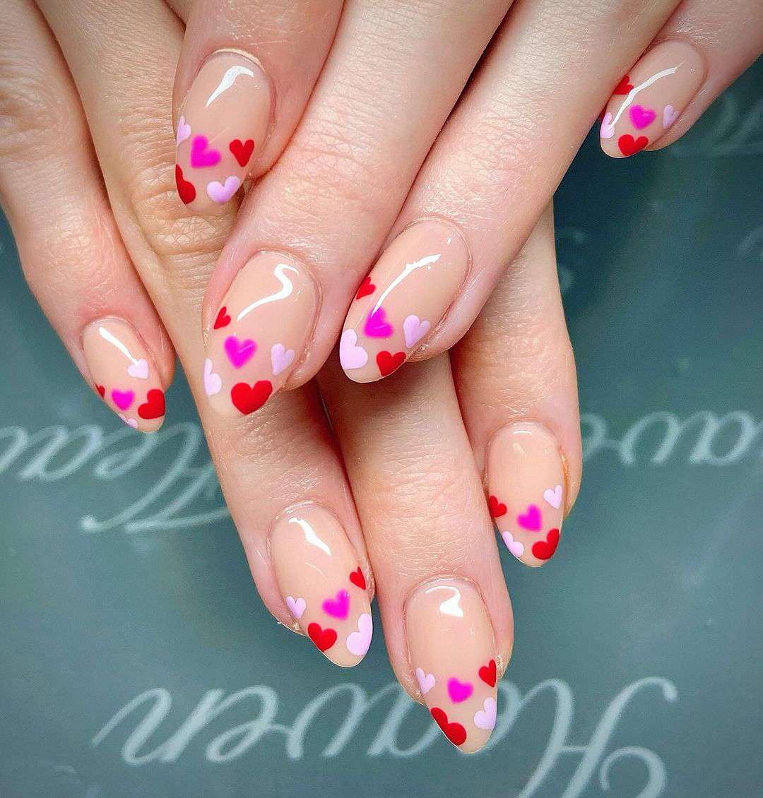 Heart-Themed Nail Art