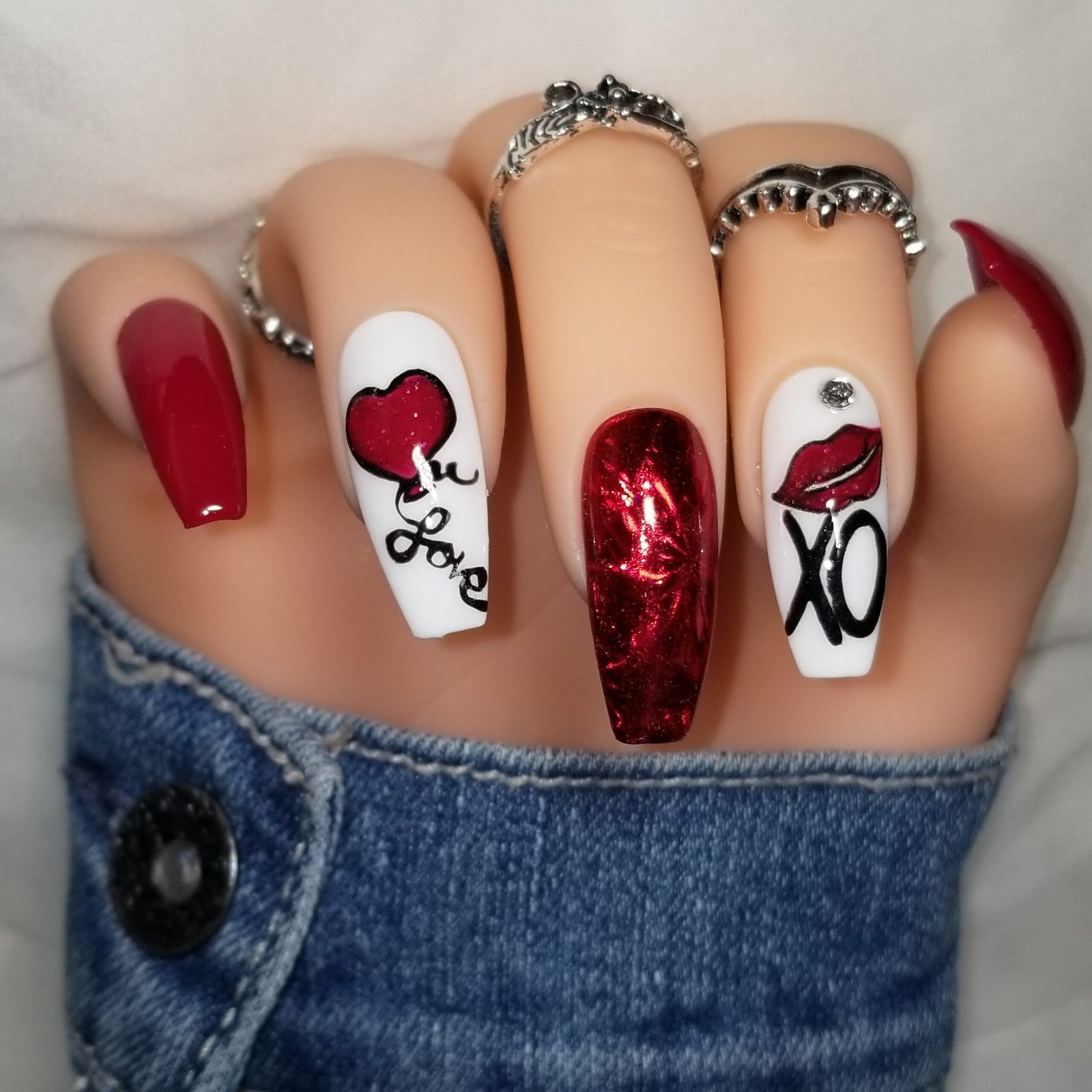 Valentine-themed Nail Art