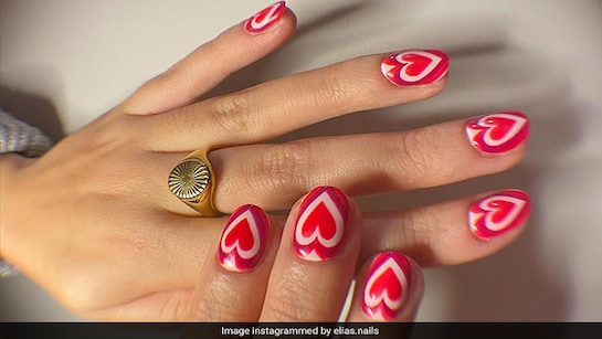 Stylish Heart Nails