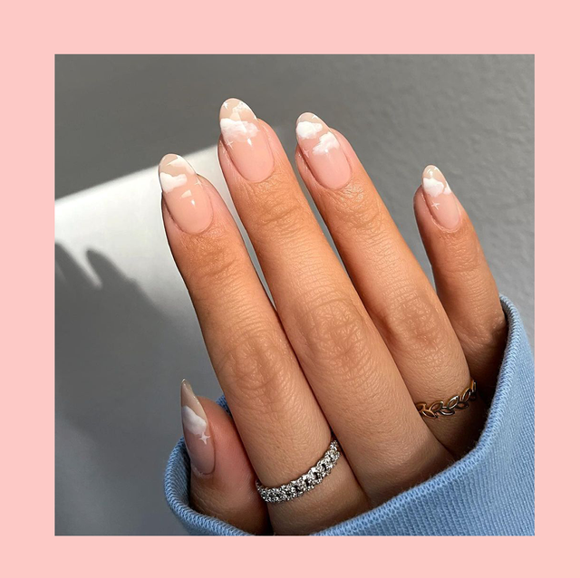 Cloud-Inspired Nude Nails