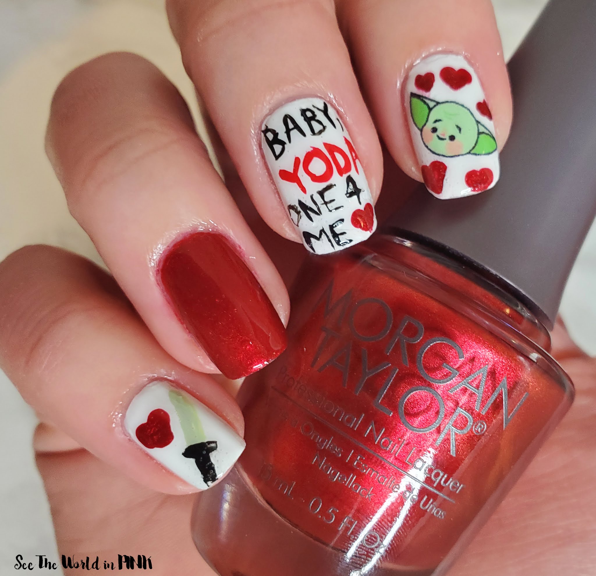Baby Yoda Inspired Nail Art
