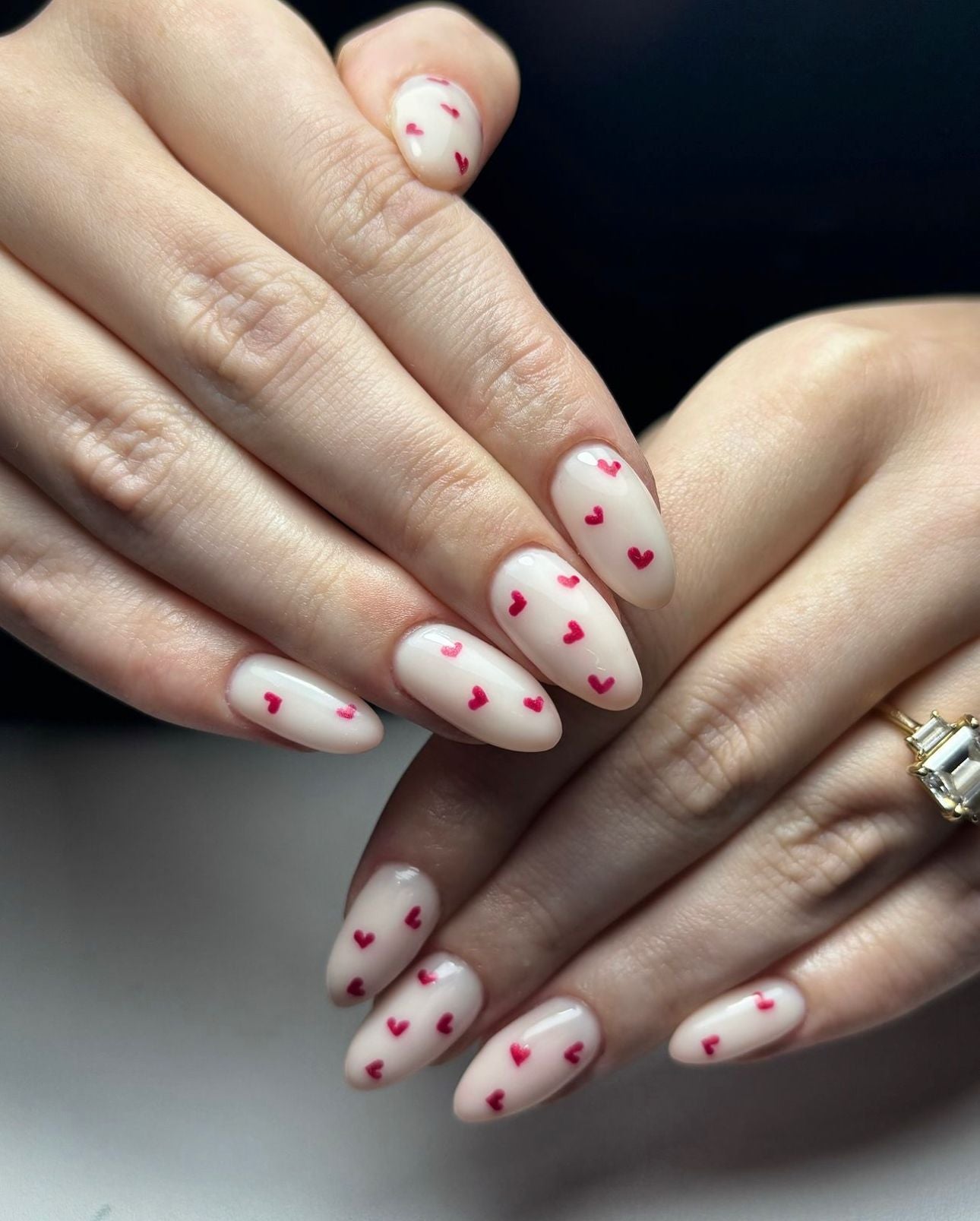 Elegant Heart Pattern Nails