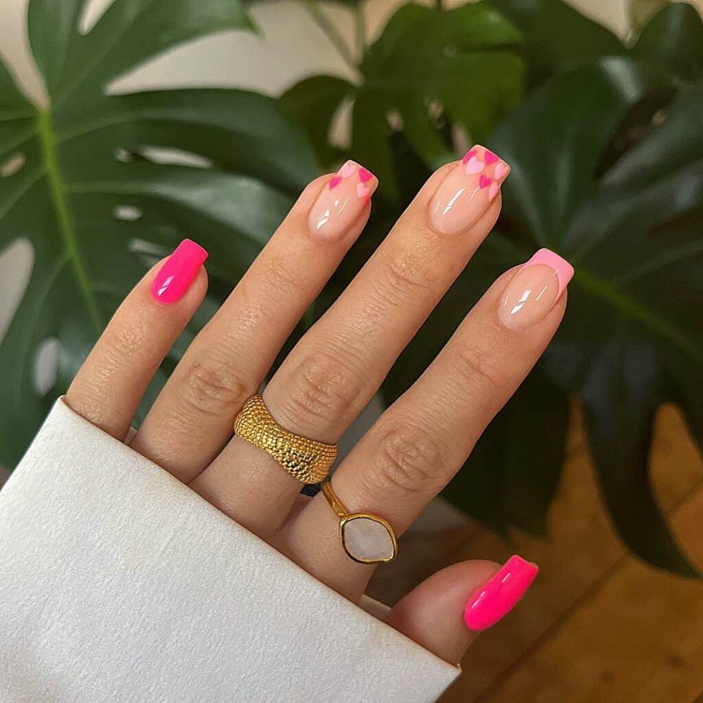 Stylish Pink and Nude Nails